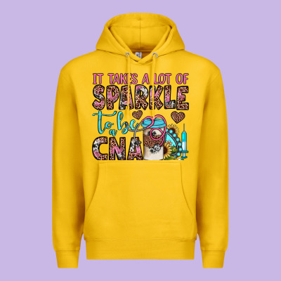 It Takes A Lot Of Sparkle To Be A Cna Premium Hoodie Designed By Jahusdesignshop