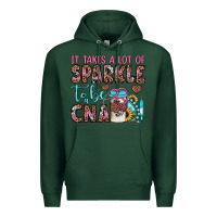 Sports Green it takes a lot of sparkle to be a cna Premium Hoodie - JahusDesignShop