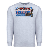 Heather Grey long live freedom Premium Sweatshirt - Zillion Design Studio