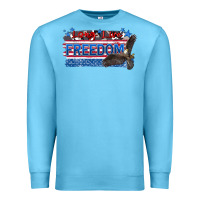 Ocean Blue long live freedom Premium Sweatshirt - Zillion Design Studio
