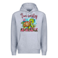Heather Grey i am turtley adorable Premium Hoodie - AdoDesignShop