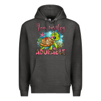 Charcoal Heather i am turtley adorable Premium Hoodie - AdoDesignShop