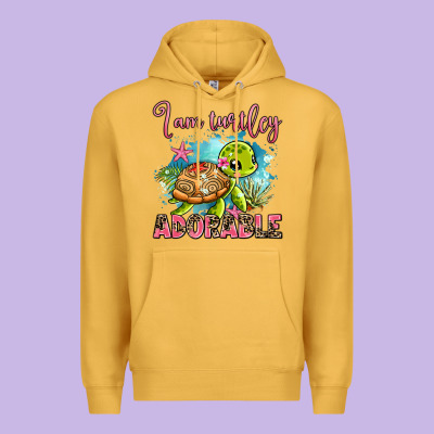 I Am Turtley Adorable Premium Hoodie Designed By Adodesignshop