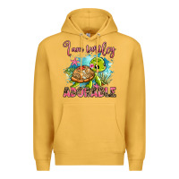 Mustard i am turtley adorable Premium Hoodie - AdoDesignShop