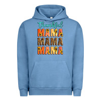 Pigment Pebble Blue Thankful mama mama mama Urban Hoodie - Artiststas