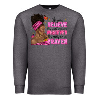 Charcoal Heather afro woman bun and religion faith prayer Premium Sweatshirt - texasbilliewilder