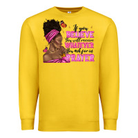 Lemon afro woman bun and religion faith prayer Premium Sweatshirt - texasbilliewilder