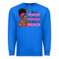 True Royal afro woman bun and religion faith prayer Premium Sweatshirt - texasbilliewilder