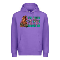 Purple i am street so look both ways before you cross me Premium Hoodie - AdoDesignShop