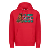Red i am street so look both ways before you cross me Premium Hoodie - AdoDesignShop
