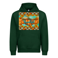 Forest Green Thankful Pumpkins Urban Hoodie - Artiststas