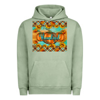 Pigment Oil Green Thankful Pumpkins Urban Hoodie - Artiststas
