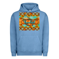 Pigment Pebble Blue Thankful Pumpkins Urban Hoodie - Artiststas