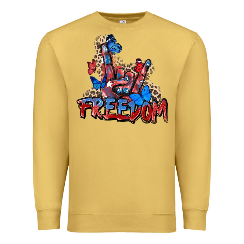 Freedom Rock Hand Premium Sweatshirt by Zillion Design Studio | Teevron