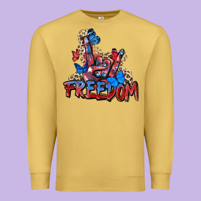 Freedom Rock Hand Premium Sweatshirt Designed By Zillion Design Studio
