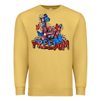 Antique Gold freedom rock hand Premium Sweatshirt - Zillion Design Studio