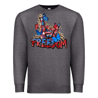 Charcoal Heather freedom rock hand Premium Sweatshirt - Zillion Design Studio