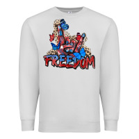 Dove Grey freedom rock hand Premium Sweatshirt - Zillion Design Studio