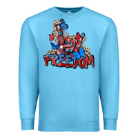 Ocean Blue freedom rock hand Premium Sweatshirt - Zillion Design Studio