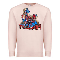 Pale Pink freedom rock hand Premium Sweatshirt - Zillion Design Studio