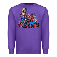 Purple freedom rock hand Premium Sweatshirt - Zillion Design Studio