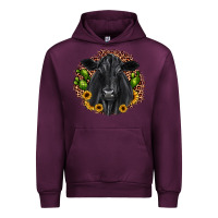 Mauve Wine black angus cactus sunflower Urban Hoodie - JahusDesignShop