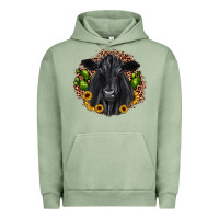 Pigment Oil Green black angus cactus sunflower Urban Hoodie - JahusDesignShop