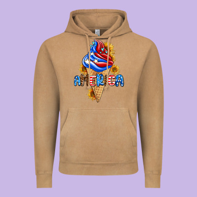 Ice Cream America Vintage Hoodie Designed By Adodesignshop