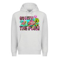 Dove Grey go with the flow Premium Hoodie - AdoDesignShop