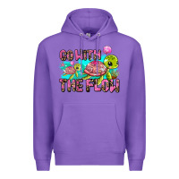 Purple go with the flow Premium Hoodie - AdoDesignShop