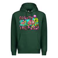 Sports Green go with the flow Premium Hoodie - AdoDesignShop