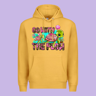 Go With The Flow Premium Hoodie Designed By Adodesignshop