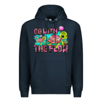 Navy go with the flow Premium Hoodie - AdoDesignShop