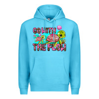 Ocean Blue go with the flow Premium Hoodie - AdoDesignShop