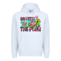 White go with the flow Premium Hoodie - AdoDesignShop