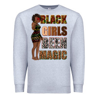 Heather Grey black girls been magic Premium Sweatshirt - texasbilliewilder