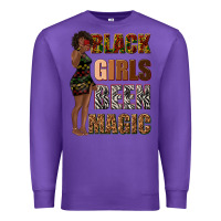 Purple black girls been magic Premium Sweatshirt - texasbilliewilder