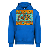 Cobalt Sunflower Leopard Thanksgiving Love Urban Hoodie - Artiststas
