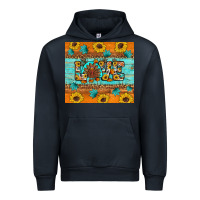 Navy Sunflower Leopard Thanksgiving Love Urban Hoodie - Artiststas