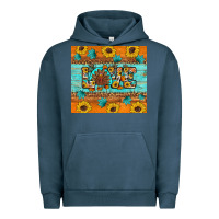 Pigment Midnight Navy Sunflower Leopard Thanksgiving Love Urban Hoodie - Artiststas