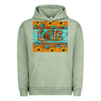 Pigment Oil Green Sunflower Leopard Thanksgiving Love Urban Hoodie - Artiststas