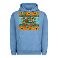 Pigment Pebble Blue Sunflower Leopard Thanksgiving Love Urban Hoodie - Artiststas