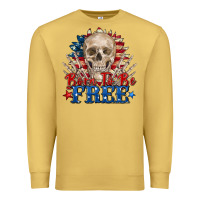 Antique Gold born to be free skeleton Premium Sweatshirt - Zillion Design Studio