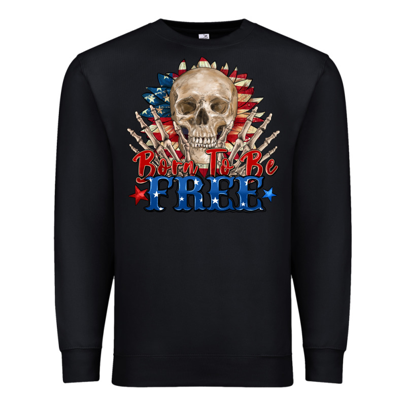 Born To Be Free Skeleton Premium Sweatshirt by Zillion Design Studio | Teevron