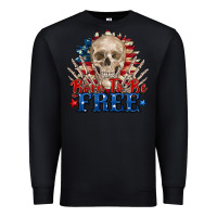 Black born to be free skeleton Premium Sweatshirt - Zillion Design Studio