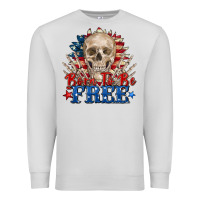 Dove Grey born to be free skeleton Premium Sweatshirt - Zillion Design Studio