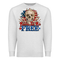 Oatmeal Heather born to be free skeleton Premium Sweatshirt - Zillion Design Studio