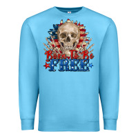 Ocean Blue born to be free skeleton Premium Sweatshirt - Zillion Design Studio