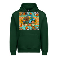 Forest Green Thanksgiving Truck With Turkey Urban Hoodie - Artiststas