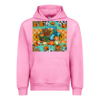 Fuchsia Pink Thanksgiving Truck With Turkey Urban Hoodie - Artiststas